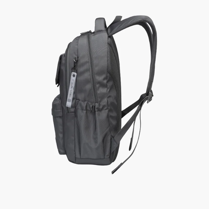 أطلس Slogan Print Backpack for Men - Black